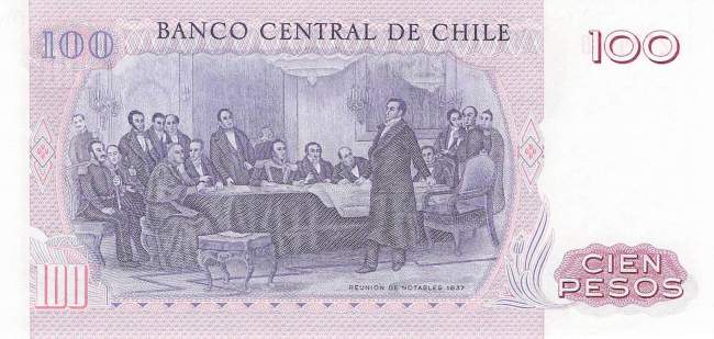 100 Pesos p152b Chile 1977